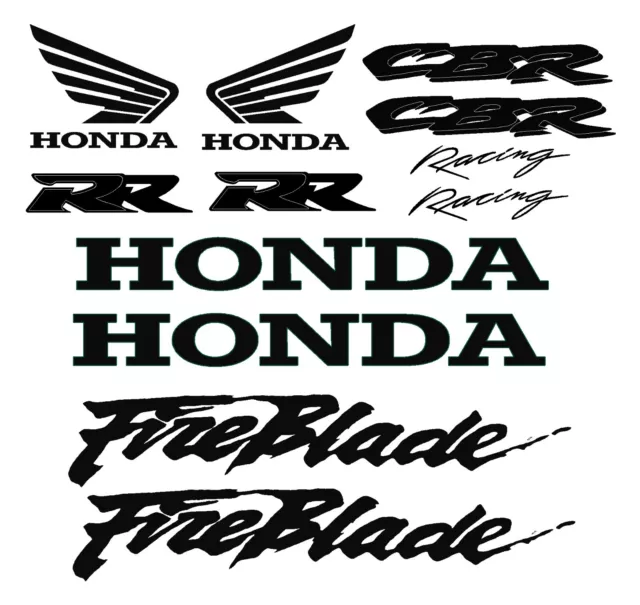 12x Motorbike Honda Fireblade CBR RR Decals Motorcycle Vinyl Stickers A4
