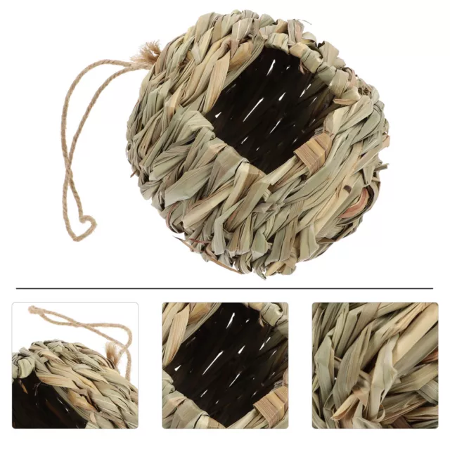 hanging bird hut Straw Woven Bird Nest Birds Nest Natural Pet Breeding Nest