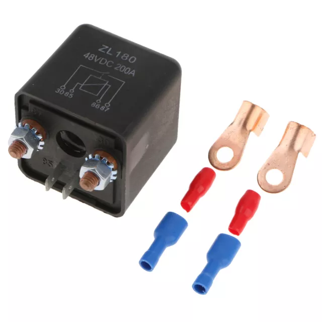 1 x 48V 200Amp SPST Auto Starter Relais Sockel 2-PIN Für HID-Scheinwerfer