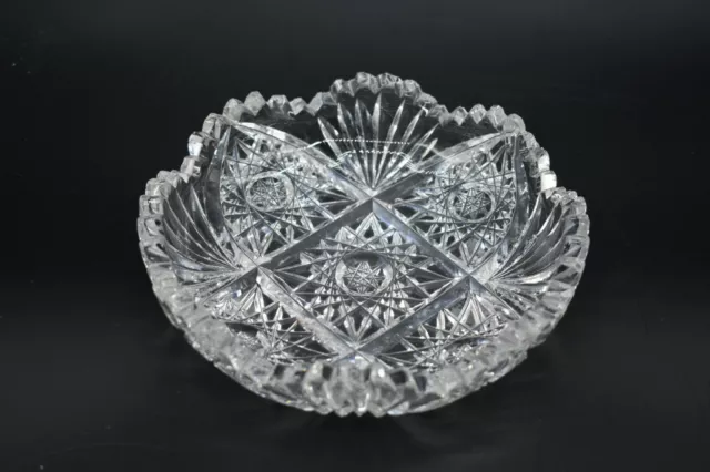 Pairpoint American Brilliant Period ABP Progress Hobstars & Fans 6" Small Bowl