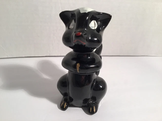 Skunk Redware Pottery Figurine-Japan