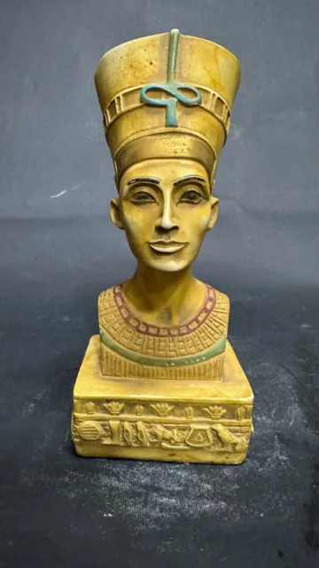Unique Ancient Egyptian Antiquities Statue Head Queen Nefertiti Pharaonic Egypt