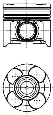 Piston Kolbenschmidt 40660600 For Alfa Romeo,Cadillac,Fiat,Holden,Lancia,Opel,Sa