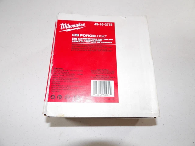 Milwaukee 49-16-2778 Strand Wire Cutter for M18 F. Logic Cable & 6T Crimper #209