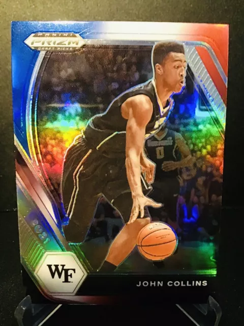 2021 Panini Prizm Draft Picks Red White & Blue Prizm John Collins #94 Wake Fores