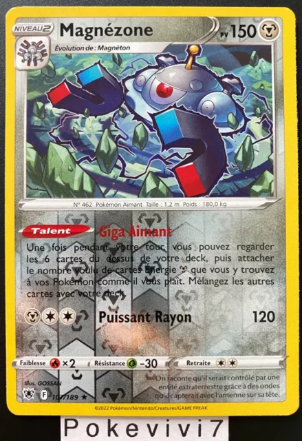 Carte Pokemon MAGNEZONE 107/189 Holo REVERSE Epée et Bouclier 10 EB10 FR NEUF