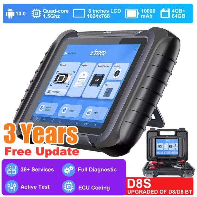 XTOOL D8S Auto All System Diagnostic Scanner ECU Coding Programming Scan Tool