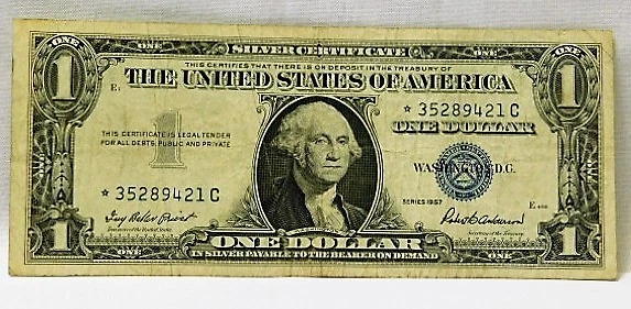 1957   $1 *STAR NOTE* SILVER CERTIFICATE  United States Note