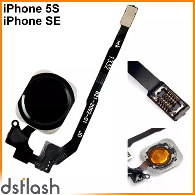 Flex Boton Home iPhone 5S / SE Negro Cable Menu Inicio Huella Touch ID