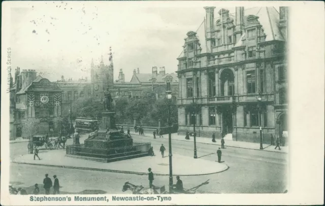 Newcastle On Tyne Stephenson's Monument 1903 Postmark Valentine Series
