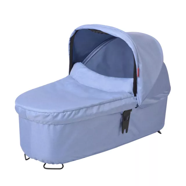 Cochecito Phil & Teds ajustado para tablero con capucha UPF50 - Blue Marl