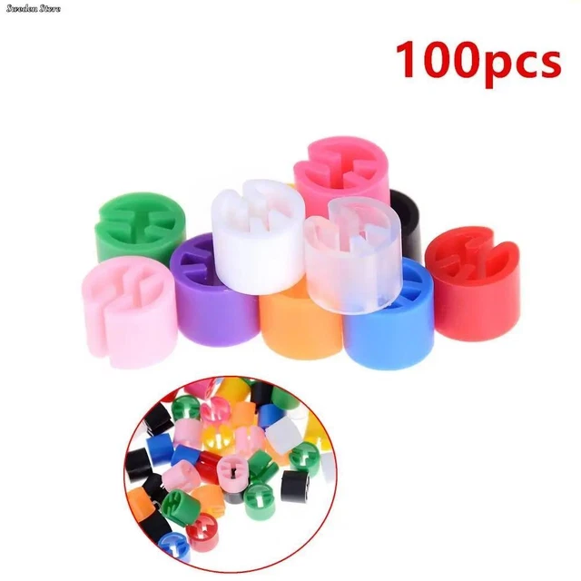 100pcs Plastic Snap on Hanger Size Markers Hangers Clips for Sizes Clothes Hange