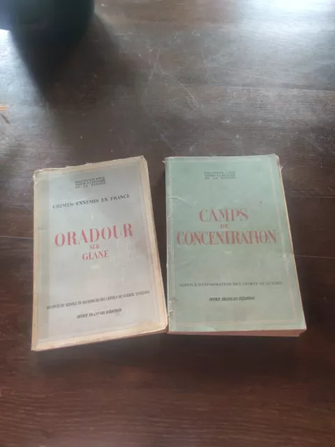 Livres Anciens Camps De Concentration Et Oradour Sur Glane