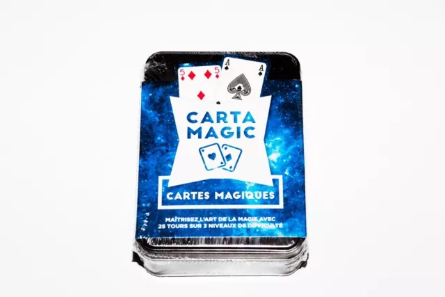 Carta Magic - Cartes Magiques - 25 Tours De Magie - Coffret Metal - Neuf Blister