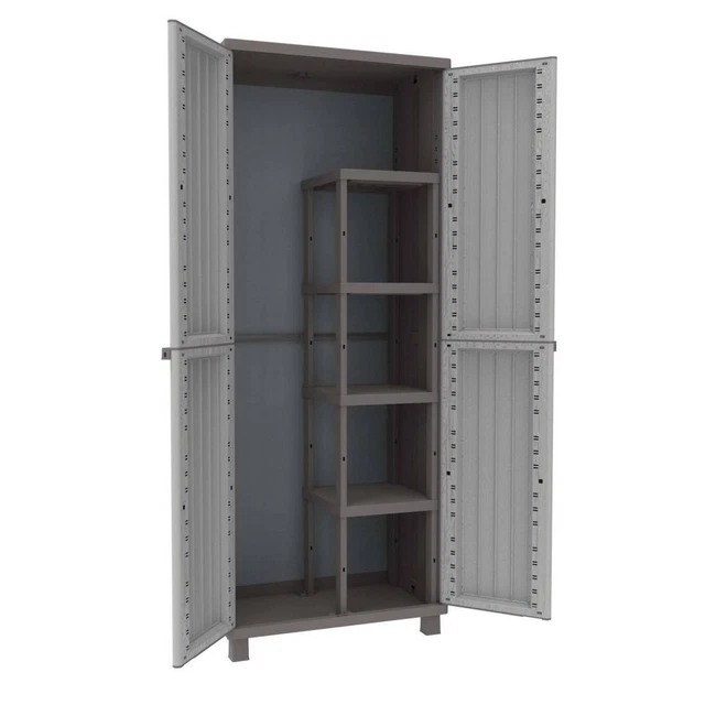Armadio JWood 368 - 2 ante - 68 x 37,5 x 170 cm - PPL - effetto legno - grigio t