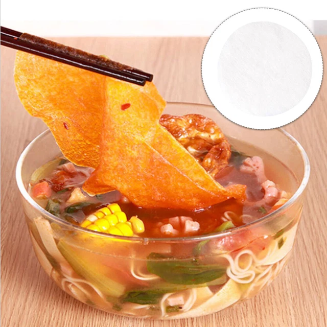 48 piezas Papeles absorbentes de aceite de cocina Cojines de alimentos fritos Papeles