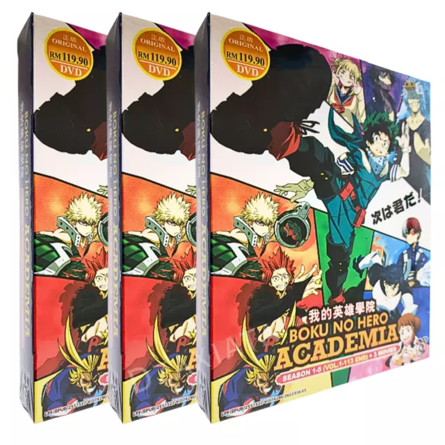 My Hero Academia Season 1-5 + 3 Movies DVD Anime English Dub BOKU NO HERO  ACADEM