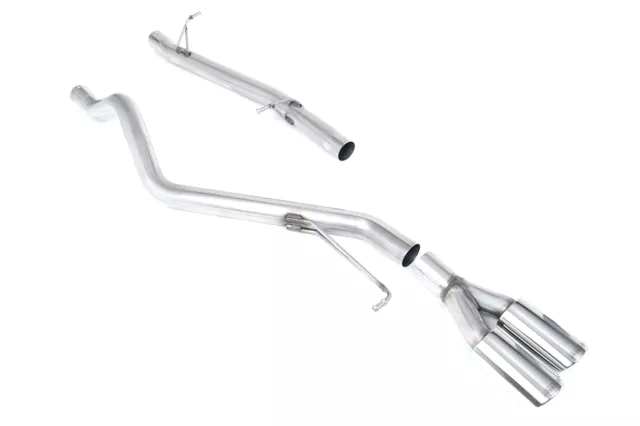 Milltek Non Resonated Exhaust Polished Tips for VW Transporter T5 T6 SWB TDi