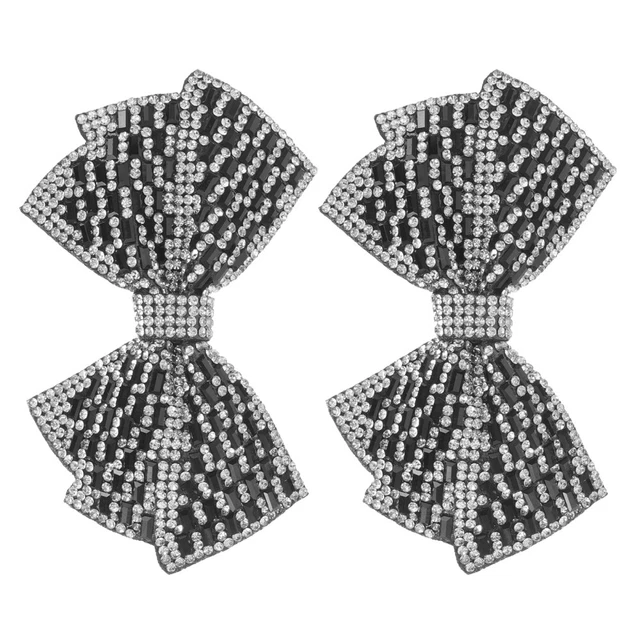 1 paio di scarpe ciondoli fai da te strass scarpe nodo fiocco borsa accessori decorativi