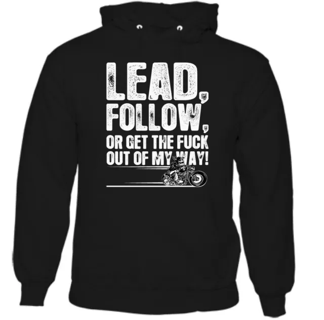 Get Out Of My Way Mens Biker Hoodie Motorbike Motorcycle Bike Chopper