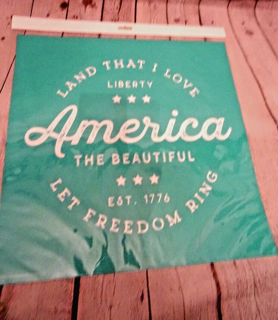 NUEVO Chalk Couture Transfer America the Beautiful 18x18 Talla D 4 de Julio