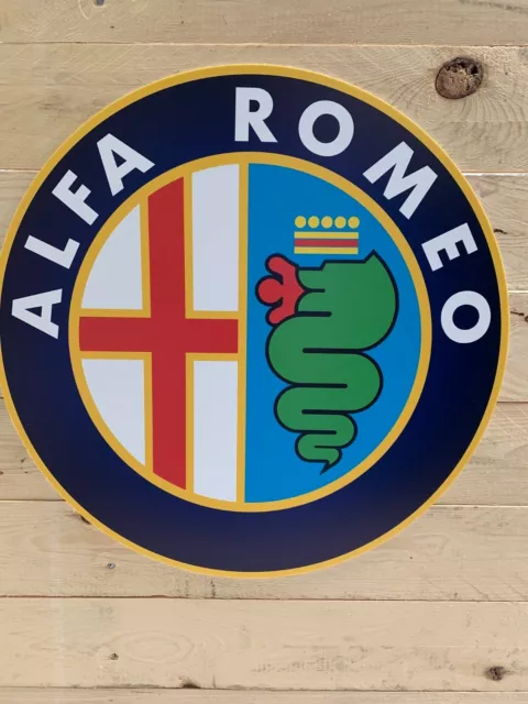 ENSEIGNE logo ALFA ROMEO ( 45 cm de diamètre )