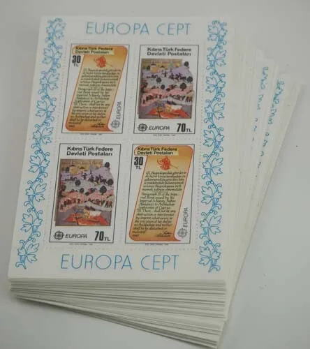 1982 Türkisch-Zypern; 100 Blocks Europa, postfrisch/MNH, Bl. 3, ME 500,-