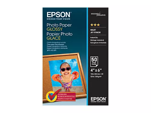 Epson Glossy Photo Paper 6" x 4" 50 Sheets C13S042547 200gsm WF-M5799 ET-2650