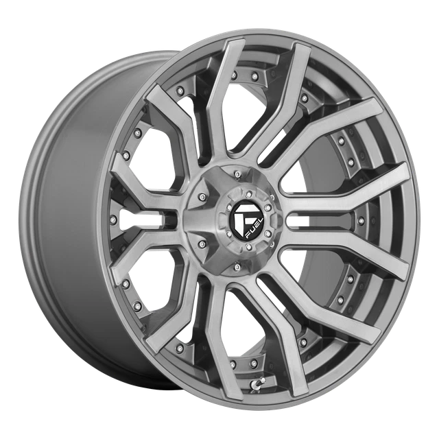 20X10 FUEL D713 Rage Platinum Gun Metal Wheels 6x135/6x5.5 (-18mm) Set ...