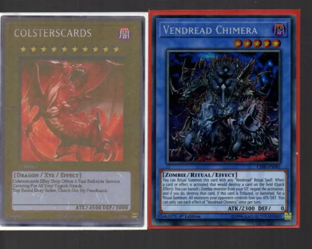 Yugioh Card - Secret Rare Holo - Vendread Chimera CIBR-EN082 1st Edition