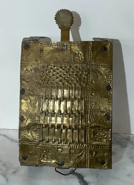 Vintage Indian Handmade Tin Grater - Collectable  - From A Museum Collection