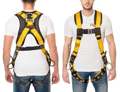 Palmer Safety 5pt Safety Harness, Dorsal D-ring, Quick-Connect Buckle, Gromme...