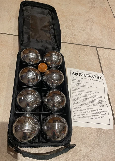 Nd Sports French Boules Set Deluxe 8 Chrome Iron Balls