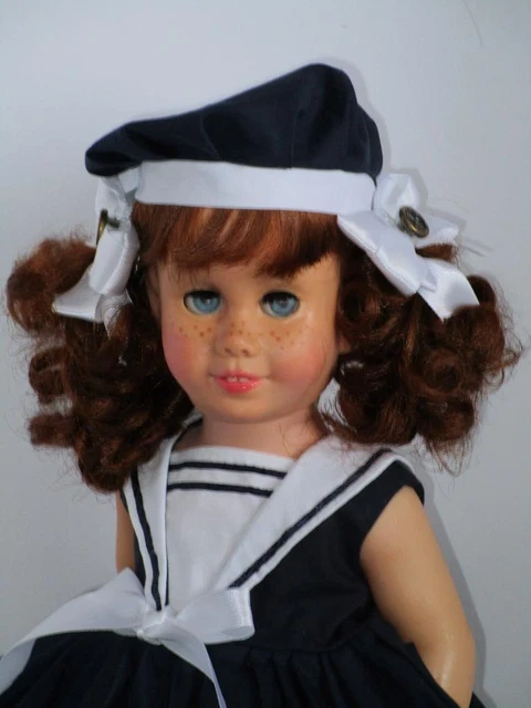 RESTORED VOICE Mattel Chatty Cathy AUBURN PIGGY SAILOR DRESS SET TALKS
