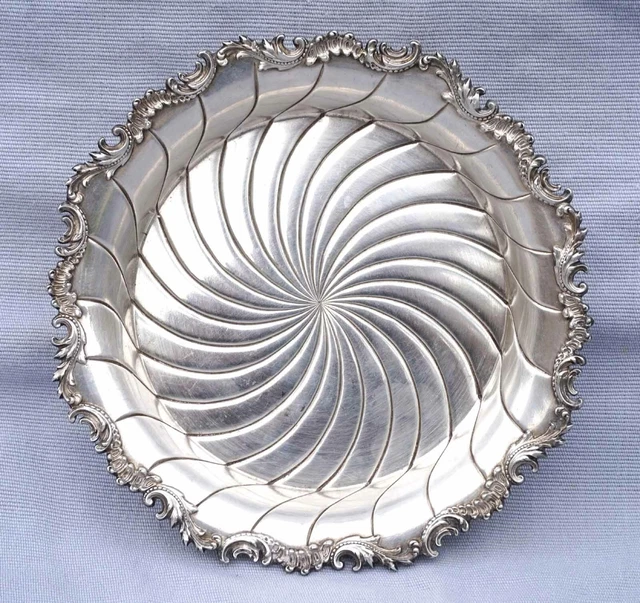 French Sterling Silver Coaster Louis XV Style Mono CHW 135gr 1890's