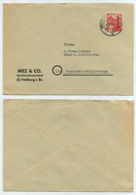 62064 - Baden - Mez & Co. Maschinenbürstenfabrik - Beleg - Freiburg 2.8.1947