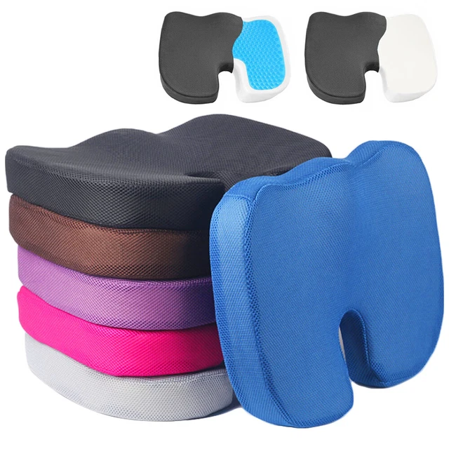 Cojín de asiento gel fresco silla de espuma viscoelástica almohada silla de oficina ortopédica almohadilla de coche