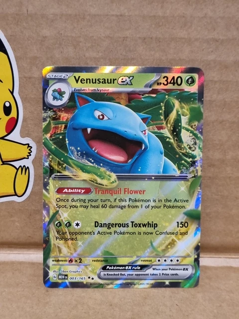 POKÉMON TCG VENUSAUR ex Scarlet & Violet - 151 003/165 Holo Double