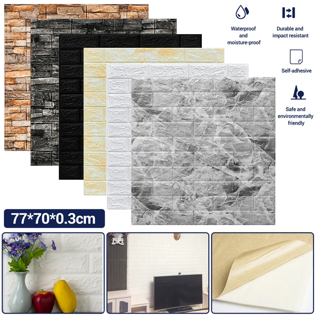 3D TILE BRICK Wall Sticker Selfadhesive Waterproof Foam Panel