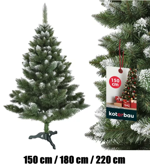 KOTARBAU® Künstlicher Weihnachtsbaum Schnee Diamanttanne Tannenbaum mit Ständer