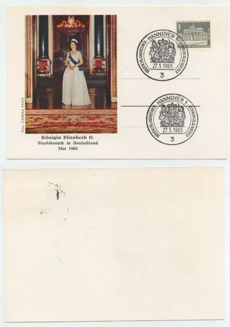 54828 - Sonderstempel: Deutschlandbesuch Königin Elizabeth - Hannover 27.5.1965