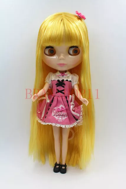 New 12" Neo Blythe Doll from factory RBL doll Yellow bang Long straight  hair