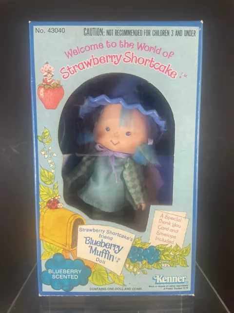 Strawberry Shortcake Blueberry Muffin Doll Kenner NOS NEW HTF NRFB 1980s Toy