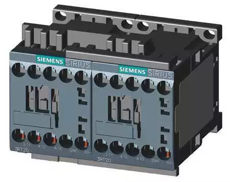 Siemens 3Ra23168xb301ak6 Iec Magnetic Contactor, 3 Poles, 110/120 V Ac, 9 A,