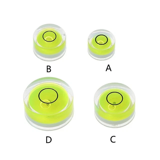 Mini Niveau à Bulle Rond 10x6 Mm - Lot De 4 Pour Trépied, Appareil Photo, Tourne-disque Et Bricolage - 7
