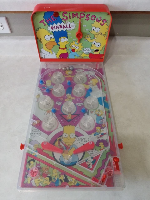 Vintage 1990 The Simpsons Fox Table Top Pinball Game Sharon 20x10 PARTS  REPAIR