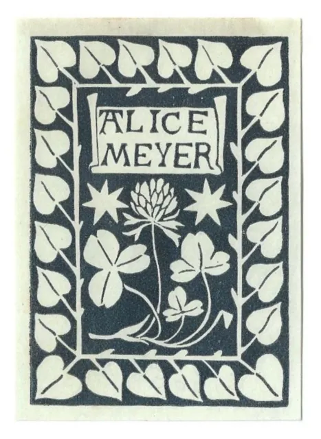 EDUARD LORENZ MEYER: Exlibris für Alice Meyer, Klee