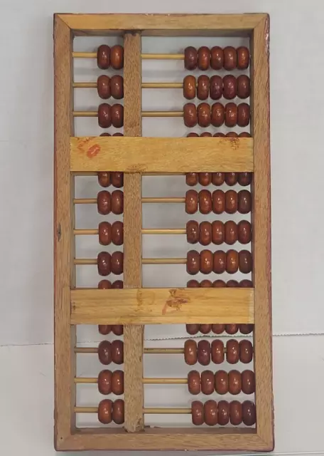 Vintage Chinese Abacus Lotus Flower Brand Huanghuali Wood 13 Rods 91 Beads 2