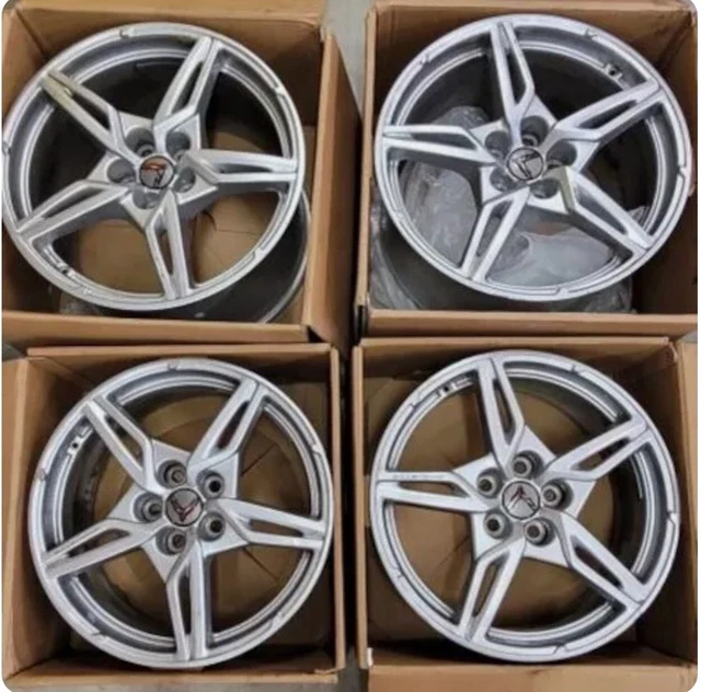 2024 C8 CHEVROLET Corvette Stingray OEM Wheels 19"F 20"R Set of 4 420.
