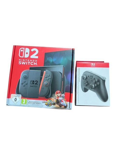 NINTENDO SWITCH 2 + Mario Kart World + Pro 2 Controller NEU OVP EUR 679 ...
